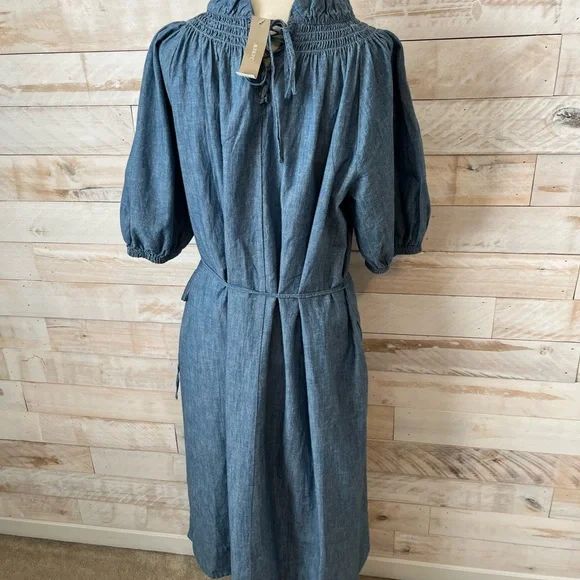 NWT J. Crew size M denim dress in chambray - Picture 7 of 11